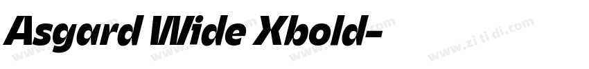 Asgard Wide Xbold字体转换
